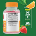 Lifeable Calcium Magnesium Zinc & Vitamin D + Vitamin D 5000 Iu Gummies Bundle Great Tasting Vitamin Supplement Gluten Gmo Chewable