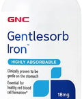 Gnc Gentlesorb Iron 18Mg Supplement, Supports Healthy Red Blood Cell Formation, 90 Servings