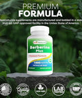 Best Naturals Berberine Plus 1000Mg Per Serving (Nongmo) 60 Capsules Contains Berberine Hcl 1000Mg Vitamin C 120Mg & Zinc Gluconate 30 Mg