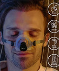Emay Sleep Breathing Monitor For Airflow Tracking | Record Breathing Continuously On The App | Monitor Sleep Quality And Respiratory Events | Generate Professional Sleep Report With Data Analysis