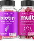 Nutrachamps Biotin Gummies (2 Pack) And Womens Multivitamin Gummies (2 Pack) 4 Pack Bundle