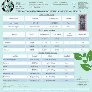 Natural Body Odor Eliminator Pills - Chlorophyll With Zinc, Champignon, Psyllium Fiber - Third Party Tested, 60 Vegan Capsules. Made In The Usa