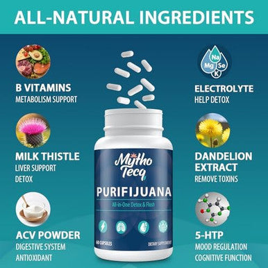 MythoTecq Detox and Cleanse Body Detox for Men and Women Fast Detoxification Kidney Cleanse andRepair Natural Herbal Premium Formula for Liver Digestion and Mood