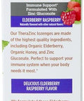 Quantum Health TheraZinc USDA Organic Zinc Lozenges Eldertry Raspberry Immune Support Formulated with Zinc Gluconate Fast Relief No Aftertaste 25 Count Pack of 1