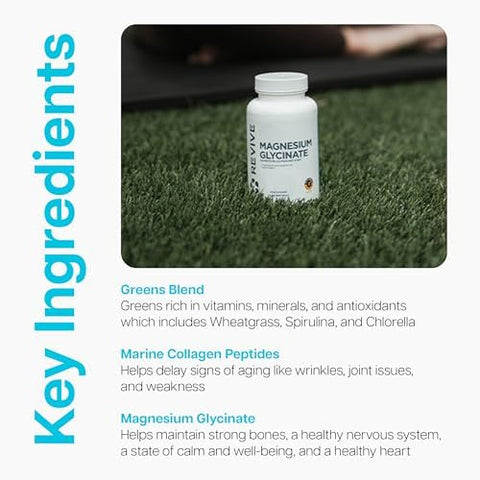 Revive Md Super Greens Collagen Powder & Magnesium Glycinate