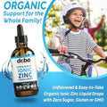 Zinc Supplements Liquid Drops Organic Pure Organic Ionic Liquid Zinc Supplement Drops for Kids Adults Women and Men Vegan Skin Immune Support Supplements for Toddler Kids Adults Women Men 4 Oz