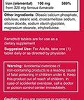 Ferretts Tablets Iron Supplement (325 Mg Ferrous Fumarate) (Pack Of 3)