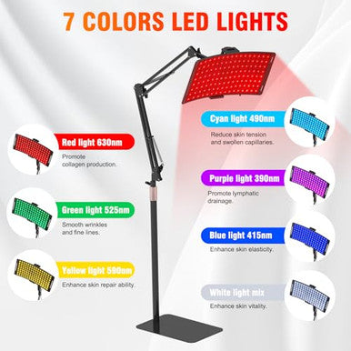 Gyp 7 In 1 Portable Light Therapy For Face For Body Lamp With Stand 920Nm Red Infrared Light Therapy Device Led Face Skin Body Skin Care At Home