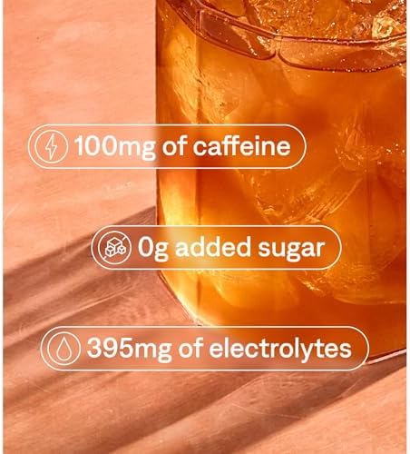 Cure Hydration Plantbased Electrolyte Drink Mix Energy & Dehydration Bundle No Sugar Coconut Water 100Mg Caffeine Nongmo Vegan 14Pack Each: Peach Tea & Strawberry Kiwi