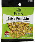 Eden Organic Spicy Pumpkin Seeds, Dry Roasted, Pocket Snacks, 1 Ounce (Pack of 12)