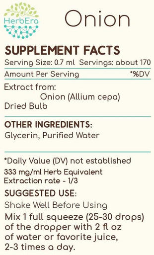 Onion B120 (2pcs) Alcohol-Free Herbal Extract Tincture, Concentrated Liquid Drops Natural Onion (Allium Cepa) Dried Bulb (2x4 fl oz)