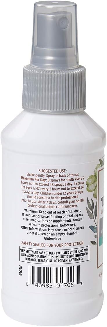 Quantum Health TheraZinc Oral Spray Zinc Immune Support For Adults and Kids Provides Throat Relief in a Soothing Liquid Zinc Spray 4 Oz.