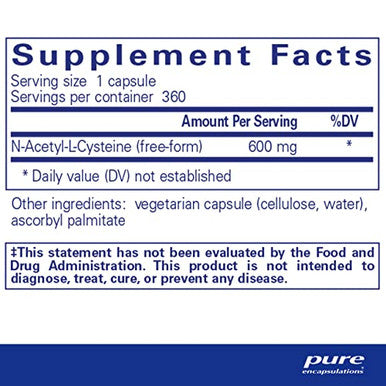 Pure Encapsulations NAC 600 mg 360 caps
