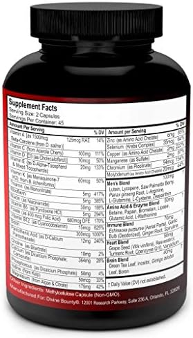 Divine Bounty DMannose Capsules and Mens Multivitamin Bundle
