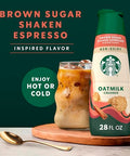 Starbucks Non-Dairy Brown Sugar Cinnamon Flavored Creamer, Oatmilk Coffee Creamer, Inspired By Brown Sugar Shaken Espresso 28 fl oz