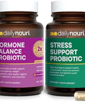 Dailynouri Daily Nouri Hormone Balance Probiotic & Stress Support Probiotic Bundle Supports Gut Health Skin Immunity Stress Relief Mood & Digestion