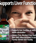 Nature'S Answer Milk Thistle 2000 Mg 1Oz Extract Promotes Liver Function Non-Gmo, Kosher Certified, Gluten- 2 Pack