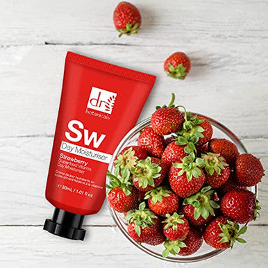 Dr Botanicals Strawberry & Juniper Berry Day Moisturiser Ã¢â‚¬â€œ Hydrating Vegan Skincare With Vitamins B6 C E & K For Radiant Dewy Complexion