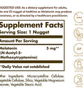 Solgar Melatonin 5 Mg 120 Nuggets - Helps Promote Relaxation & Rest - Clinically Studied Melatonin - Vegan Gluten Free Dairy Free Kosher 120 Servings