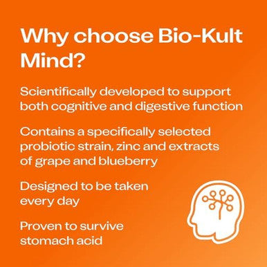 Bio-Kult Mind Probiotic Supplement For Cognitive Function With Added Grape And Blueberry Extracts And Zinc ÃƒÂ¢Ã¢â€šÂ¬Ã¢â‚¬Å“ 60 Capsules