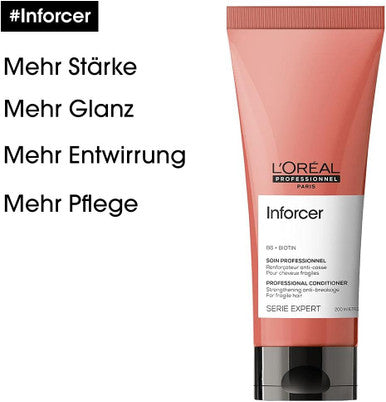 L'Oreal Professionnel Strengthening Conditioner For Dry And Brittle Hair With Vitamin B6 And Biotin Series Expert Inforcer Conditioner 200 Ml