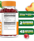 Lifeable Collagen Peptides Gummies 100Mg With 10000Mcg Biotin Great Tasting Biotin And Collagen Supplements For Hair Skin And Nails Collagen Gummies For Women Men Adults 90 Gummies