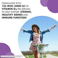 Bluebonnet Nutrition Earth Sweet Vitamin D3 5000 Iu Chewable Tablets Aids In Muscle & Skeletal Growth Non Gmo Gluten & Soy & Milk Kosher Raspberry White 90 Count
