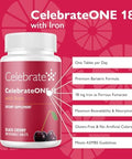 Celebrate Vitamins CelebrateONE Bariatric Multivitamin 18mg Iron and Balance Probiotic + Prebiotic Capsules Bundle Supports Digestive Health Iron Levels and Maximum Nutrient Absorption for Bariatric P