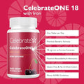 Celebrate Vitamins CelebrateONE Bariatric Multivitamin 18mg Iron and Balance Probiotic + Prebiotic Capsules Bundle Supports Digestive Health Iron Levels and Maximum Nutrient Absorption for Bariatric P