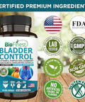 Bladder Control Supplement For Men & Women - 120 Veg. Capsules - Saw Palmetto, Cranberry, Pumpkin Seed, Vitamin E, Boswellia, Dandelion Root - Urinary Tract Bladder Health - Made In Usa