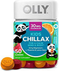 Olly Kids Chillax Gummies Magnesium Ltheanine Lemon Balm Chewable Supplement Sherbet Flavor