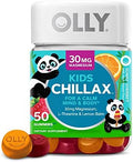 Olly Kids Chillax Gummies Magnesium Ltheanine Lemon Balm Chewable Supplement Sherbet Flavor