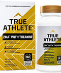 True Athlete Zma With Theanine â€“ Supports Muscle Recovery Strength & Sleep â€“ Zinc Magnesium Vitamin B6 & Theanine Formula For Relaxation & Performance (90 Capsules)