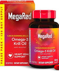Megared Antarctic Krill Oil 750Mg Omega 3 Fatty Acid Supplement Ultra Concentrate Epa & Dha Softgels Antioxidant Astaxanthin Heart Health Supplement With No Fish Oil Aftertaste 80Ct