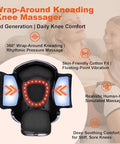 Deity Knee Massager Smart With Heat Vibration 3D Massage Red Light 4-In-1 Cordless Portable Knee Massager With Led Large Screen s For Grandma & Grandpa