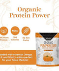 Pumpkin Seed Protein Powder, Unsweetened Plant-Based Pumpkin Protein Powder, Ideal For Post-Activity Support, Pumpkin Powder Is Rich In Omega 3, 6, 9 1 Lb, Cold Pressed
