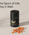 Sports Research Vitamin D3 K2 With Coconut Oil Plant Based Vitamin K2 Mk7 + Vegan D3 5000Iu For Bone & Immune Health Vegan Certified, Soy & Gluten - 30 Count Softgels