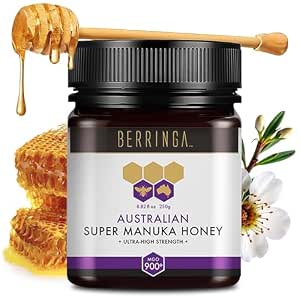 Berringa Australian Manuka Honey MGO 400+, 8.82 oz, High Strength, Wellness Formula, Immune Support & Digestive Health, Third-Party Tested, 100% Pure & Unfiltered Raw Honey From Australia