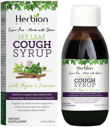 Naturals Ivy Leaf Cough Syrup With Thyme And Licorice 5 Fl Oz Soothes Throat For Adults Kids 13 Months And Above Sugar With Stevia Pack Of 3