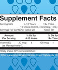 Maryruth'S Maryruth S Usda Organic Vitamin K2 Mk7 Liquid Drops For Adults & Kids Sourced From Natto Menaquinone- 7 Vegan K2 Vitamin For Bone Health & Calcium Absorption 1Oz Up To 90 Servings