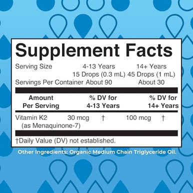 Maryruth'S Maryruth S Usda Organic Vitamin K2 Mk7 Liquid Drops For Adults & Kids Sourced From Natto Menaquinone- 7 Vegan K2 Vitamin For Bone Health & Calcium Absorption 1Oz Up To 90 Servings