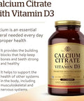Solgar Calcium Citrate With Vitamin D3 240 Tablets Promotes Healthy Bones and Teeth Supports Musculoskeletal and Nervous Systems NonGmo GlutenFree Dairy Kosher 60 Servings
