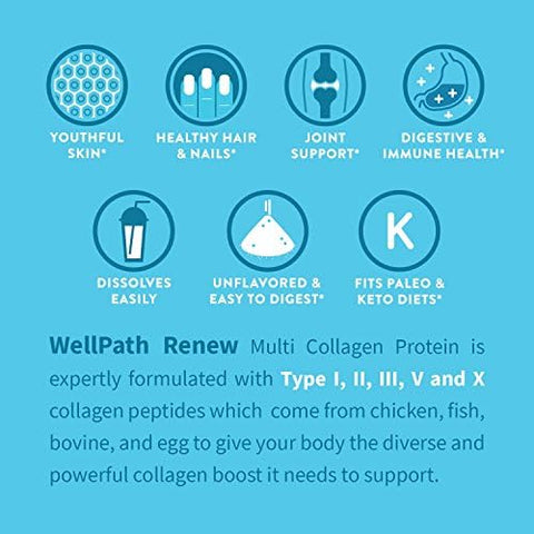 Wellpath Re Multi Collagen Protein Powder For Women And Soothe Cortisol Manager - Cortisol Supplements For Stress Support And Detox