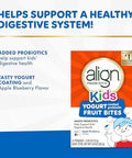 Align Probiotic Kids Yogurt Coated Probiotic Fruit Bites Added Probiotics Help Support Kids' Digestive Health Apple Blueberry Flavored 21 Individually Wrapped Pouches 105 Bites