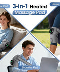 Gvmsor Cordless Knee Brace With Massage And HeatKnee Massager For Pain ReliefKnee Wrap Massager For ArthritisGrey
