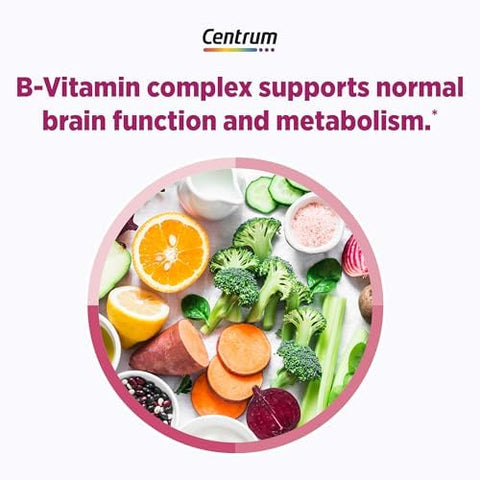Centrum Complete Multivitamin Supplement + Hot Flash Support Menopause Support Tablets with Clinically Studied geniVida 30 Count