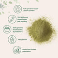 Micro Ingredients Super Greens Powder 1Lb 100 Superfood Blend With Daily Greens Probiotics Fruits Vegetables & Mushrooms Source Of Vegan Protein & Enzymes Non-Gmo Gluten-Free No Additives