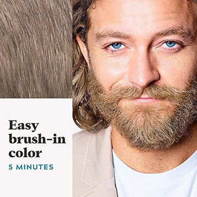 Just For Men Mustache & Beard Beard Dye For Men With Brush Included With Keratin Biotin Aloe And Coconut Oil For Healthy Facial Hair Light Brown M25 Pack Of 1 (Packaging May Vary)
