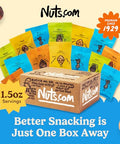 Nuts.com - Nuts and Dried Fruits Snack Box Ã¢â‚¬â€œ Gourmet Mix Assortment for Festive Gifts Ã¢â‚¬â€œ Package Includes Mixed Nuts, Dried Apricots & Fruits, Trail Mix, Heat Mix and Apple Pie Crunch