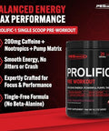 Pescience Prolific-1 Pre Workout Powder For Men & Women With L-Citrulline Nitric Oxide Booster Energy Powder & Nootropic For Focus Preworkout Without Beta Alanine â€“ 25 Scoops Guava Pineapple Punch